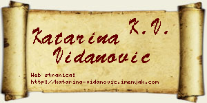 Katarina Vidanović vizit kartica